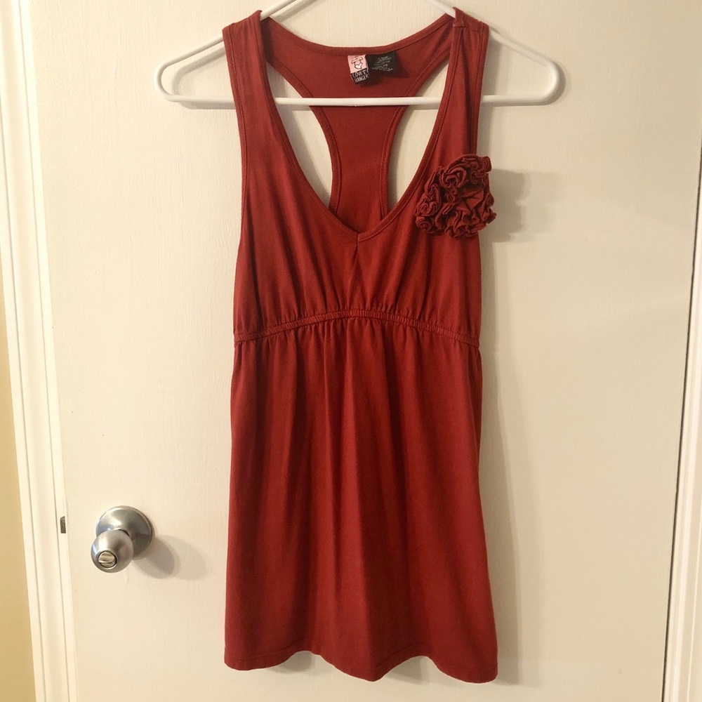 Love On A Hanger Flower Applique Tank Top Sz XS